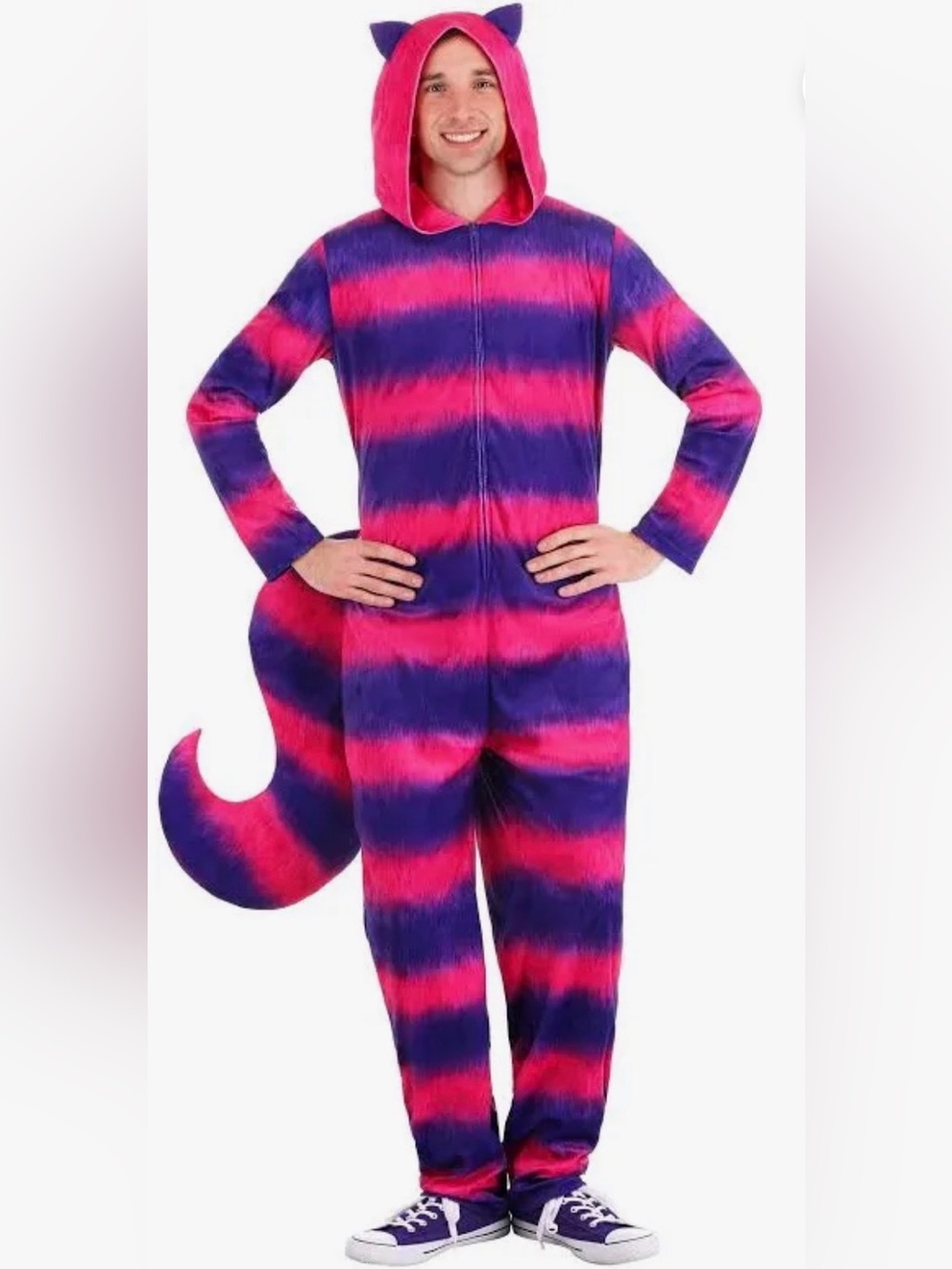 NWT Plus Size Cheshire Cat Adult Onesie Costume size 4X